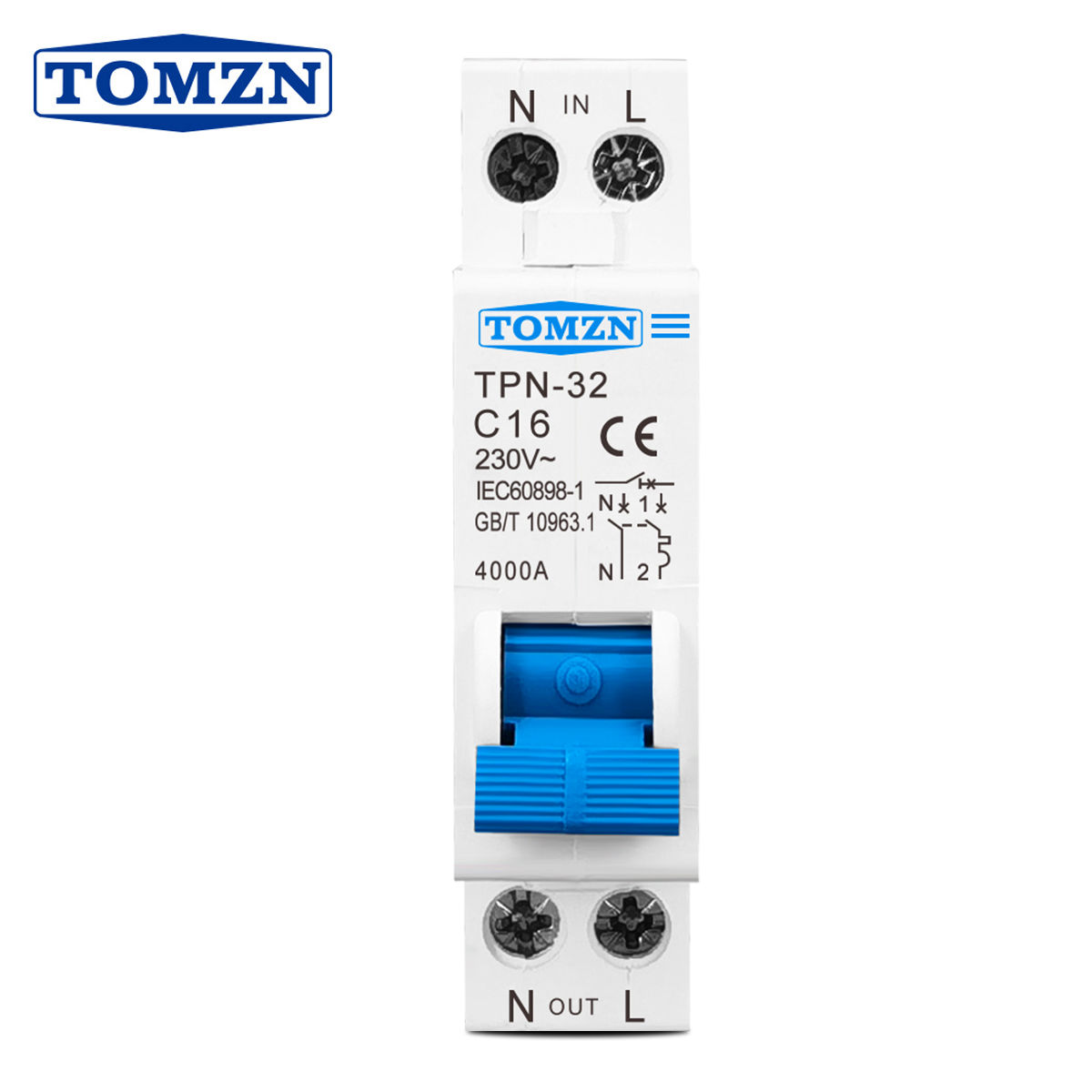 Din Rail Circuit Breaker - TOMZN TPN 1P+N 미니 회로 차단기