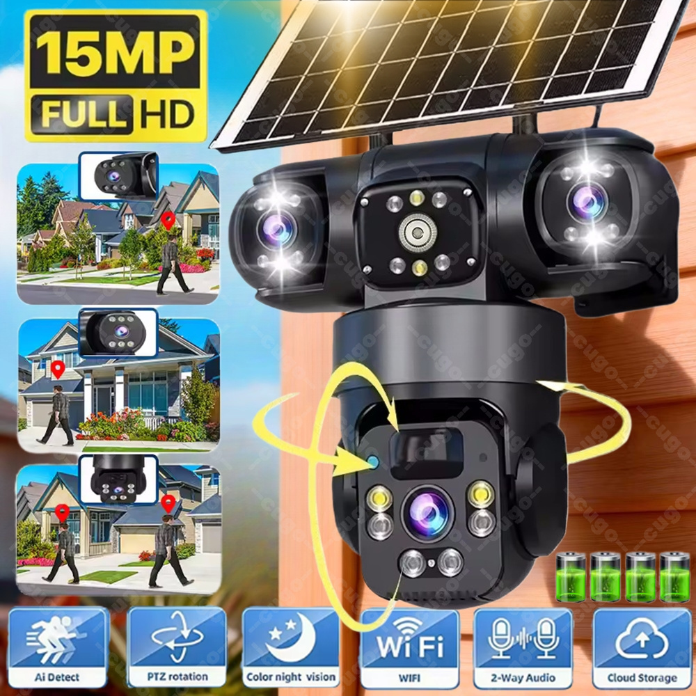 Jinko Solar Panel Cheetah - V380 3화면 3렌즈 WIFI 카메라 태양광