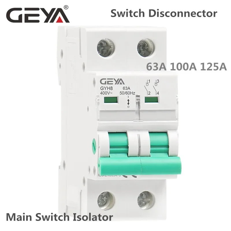 Din Rail Circuit Breaker - GEYA GYH8 DIN 레일 2극 4극