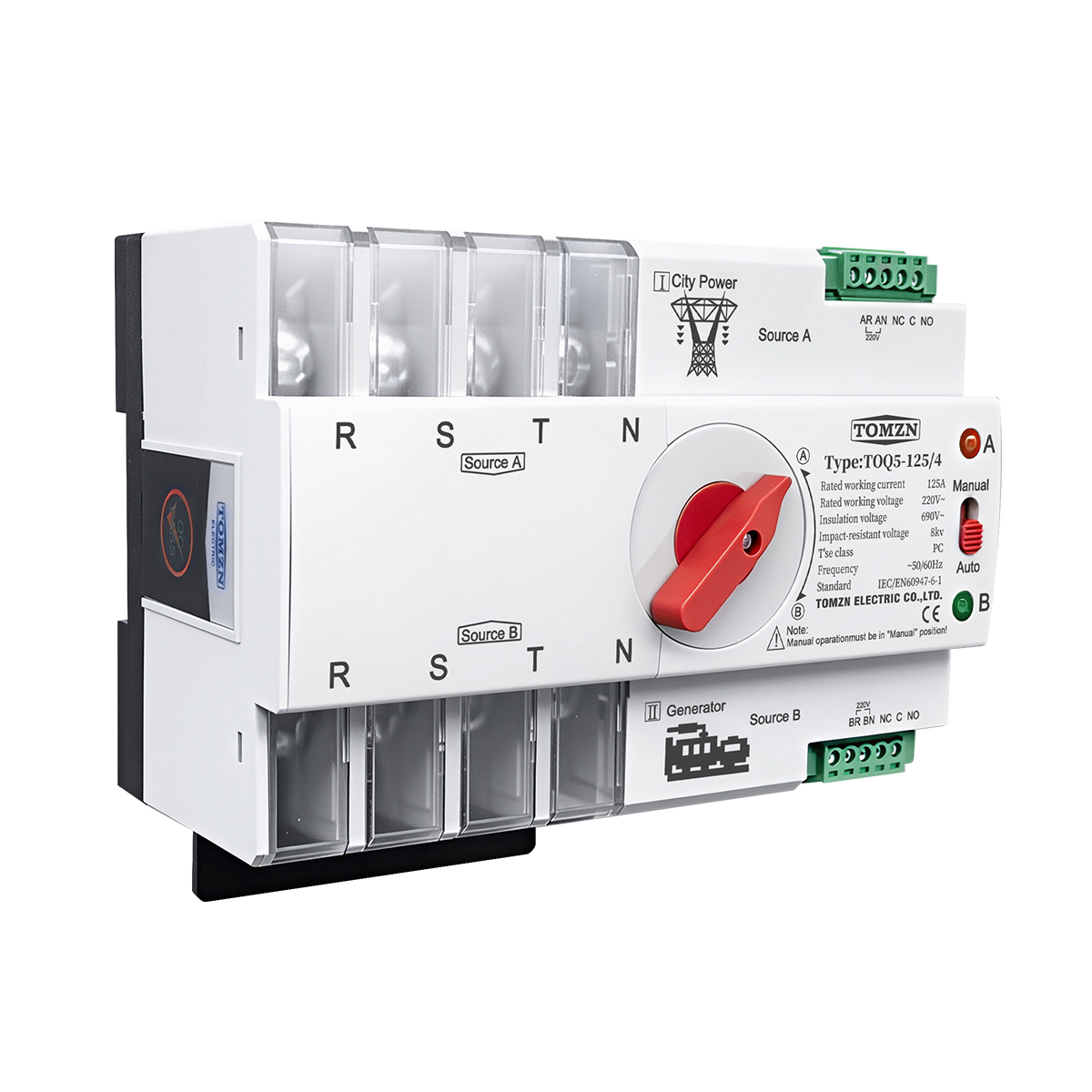 TOMZN 딘 레일 2P 3P 4P ATS 이중 전원  - Din Rail Circuit Breaker 리뷰 및 가격