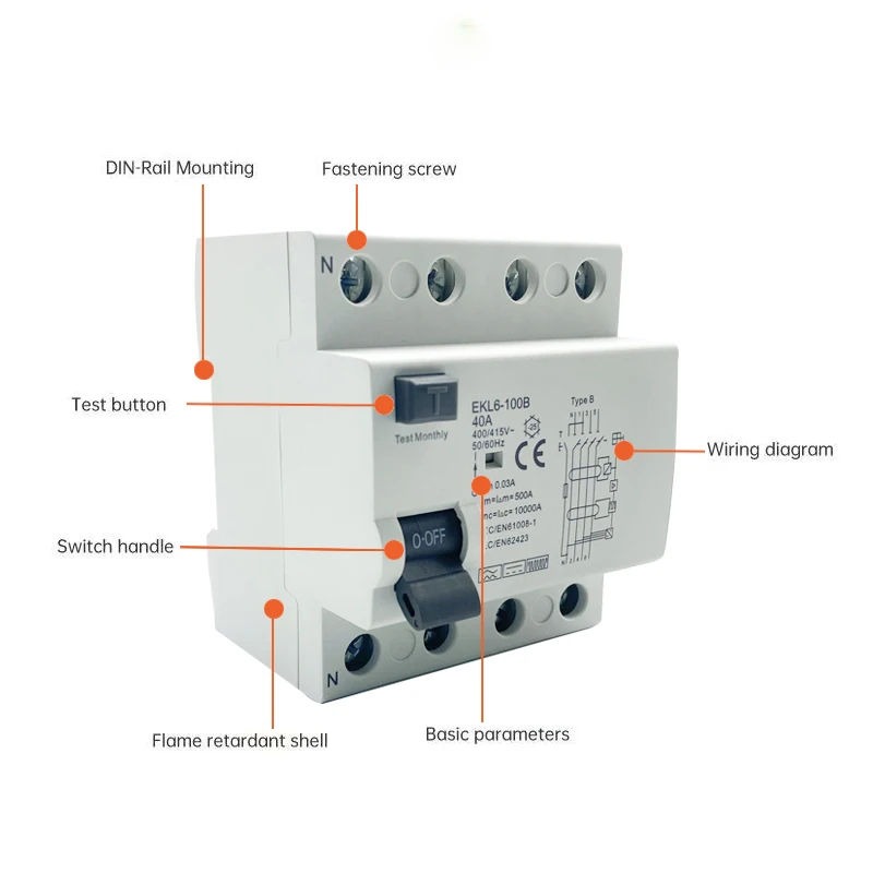 B형 누전 차단기 RCCB RCD 딘 레일 EKL6-1 - Din Rail Circuit Breaker 리뷰 및 가격
