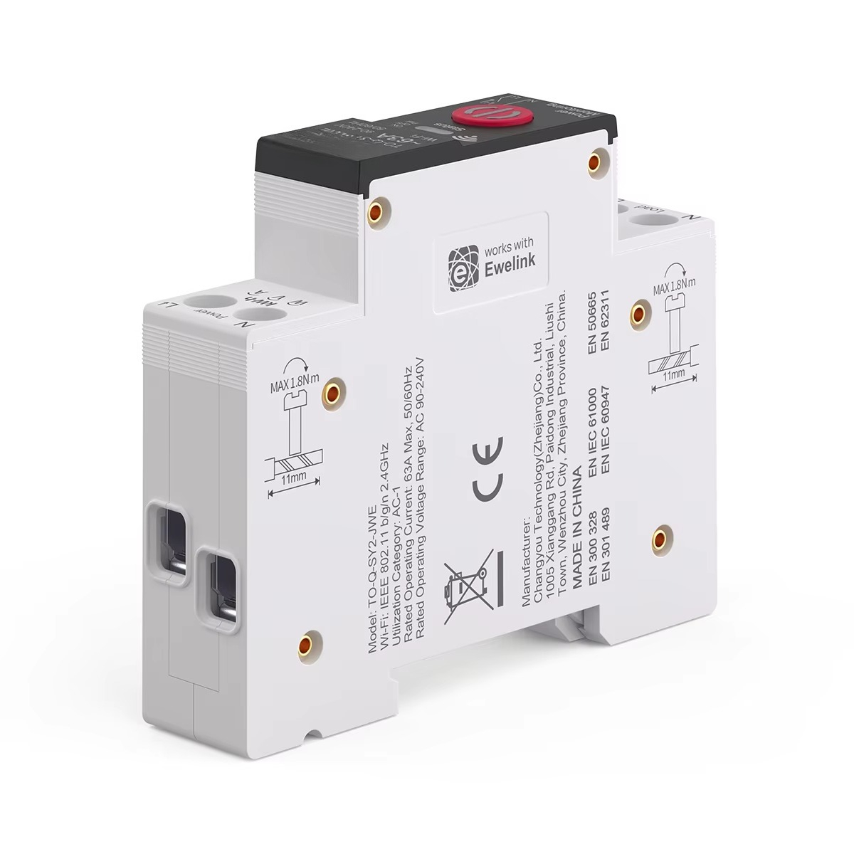 1P 63A DIN 레일 WIFI 회로 차단기 스마트  - Din Rail Circuit Breaker 리뷰 및 가격