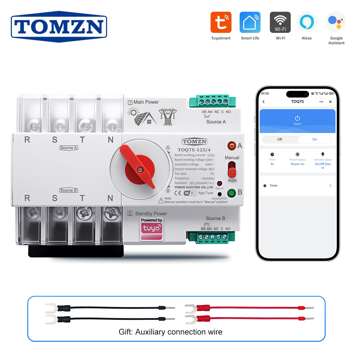TOMZN TUYA SmartLife ATS 4P AC - Din Rail Circuit Breaker 리뷰 및 가격