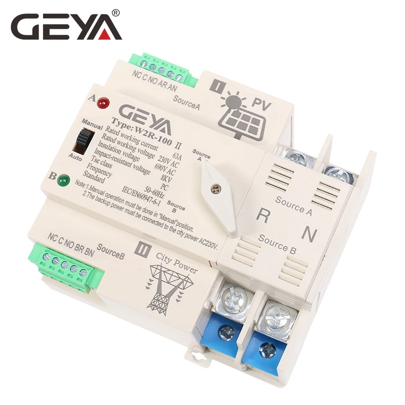 GEYA 온그리드 태양광 자동 전환 스위치 DIN 레일 - Din Rail Circuit Breaker 리뷰 및 가격