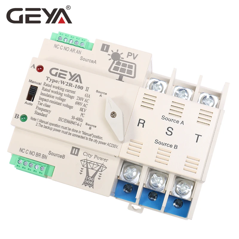GEYA 온그리드 태양광 자동 전환 스위치 DIN 레일 - Din Rail Circuit Breaker 리뷰 및 가격