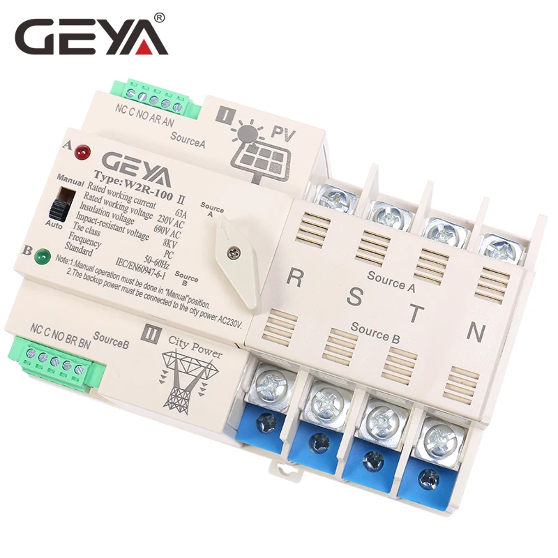GEYA 온그리드 태양광 자동 전환 스위치 DIN 레일 - Din Rail Circuit Breaker 리뷰 및 가격